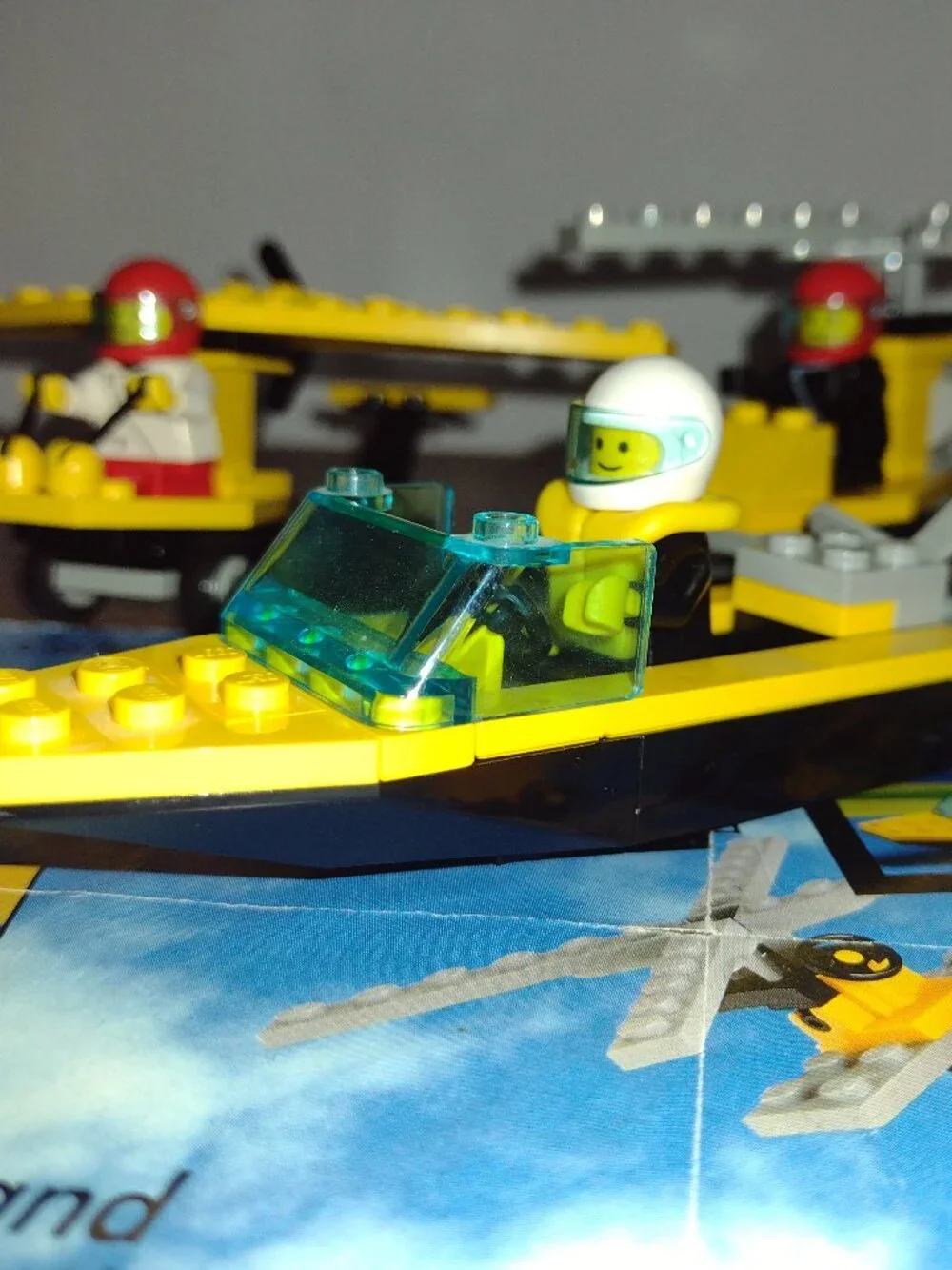 Five Like New Lego Stunt Club and Space Ship with 4 minifigs